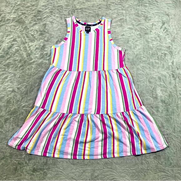GAP Dresses & Skirts - Gap Sundress Size Small Tiered Multicolor Stripes Sleeveless Summer Vacation